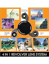 Ztylus revólver M Series Kit de cámara: 4 en 1 con funda para Samsung Galaxy Note 8 de lente lente ojo de pez, gran angular, lente macro, CPL, Fibra de carbono negra