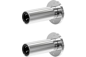 Skweawert 2PCS LMF12LUU Circular Flange Linear Ball Bearings, 12mm Bore Dia, 21mm OD, 57mm Length with Double Side Rubber Seal for CNC,3D Printer