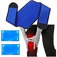 WORLD-BIO Knee Ice Pack for for Injury, Reusable Hot Cold Ice Gel Pack for Swelling, Muscle Soreness, Joint Pain, Flexible Knee Ice Pack Wrap Cold Compress for Replacement Surgery, Sprains, Arthritis