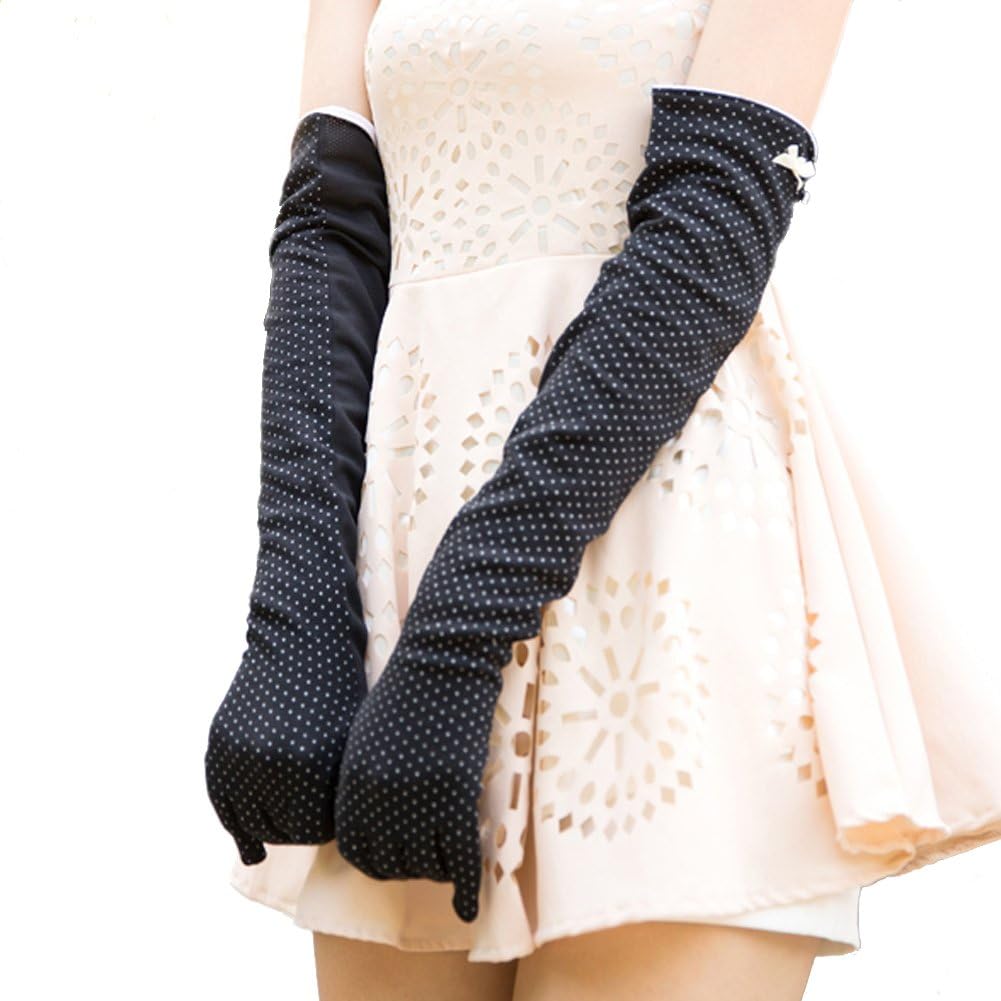 Nappaglo Women's Long Sunscreen Driving Gloves Touchscreen Cotton Outdoor for Summer UV Protection