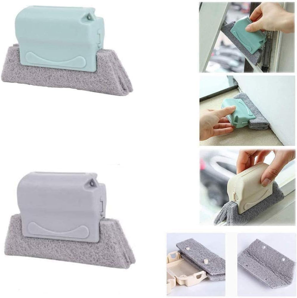 2pc - Creative Hand-held Window Gap Door Corner Track Sliding Sponge Cleaning Brush, Window Door Track Cleaning Brush Gap Groove Sliding Tools