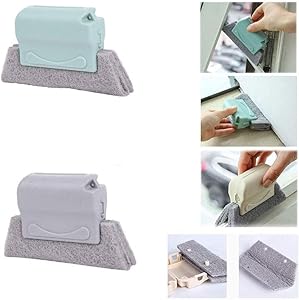 2pc - Creative Hand-held Window Gap Door Corner Track Sliding Sponge Cleaning Brush, Window Door Track Cleaning Brush Gap Groove Sliding Tools