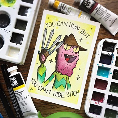 Scary Terry Rick and Morty Tattoo Flash Print by Michelle Coffee