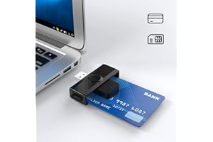 ROCKETEK CAC Reader, DOD Military USB Common Access CAC Card Reader, Smart Card Reader Compatible with Windows, Mac OS and Linux