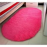 YJ.GWL Soft Hot Pink Fluffy Rugs for Girls Room Bedroom Anti-Slip Kids Carpet Nursery Shaggy Area Rugs 2.6' X 5.3'