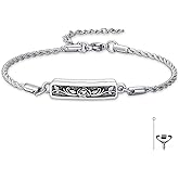 MEIDERBO Urn Bracelet for Ashes for Women 925 Sterling Silver Bar Cremation Bracelet Cremation Memorial Keepsake Jewelry Gifts for A Loss of Loved Ones