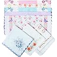 CoCoUSM Womens Vintage Floral Print Cotton handkerchiefs Bulk