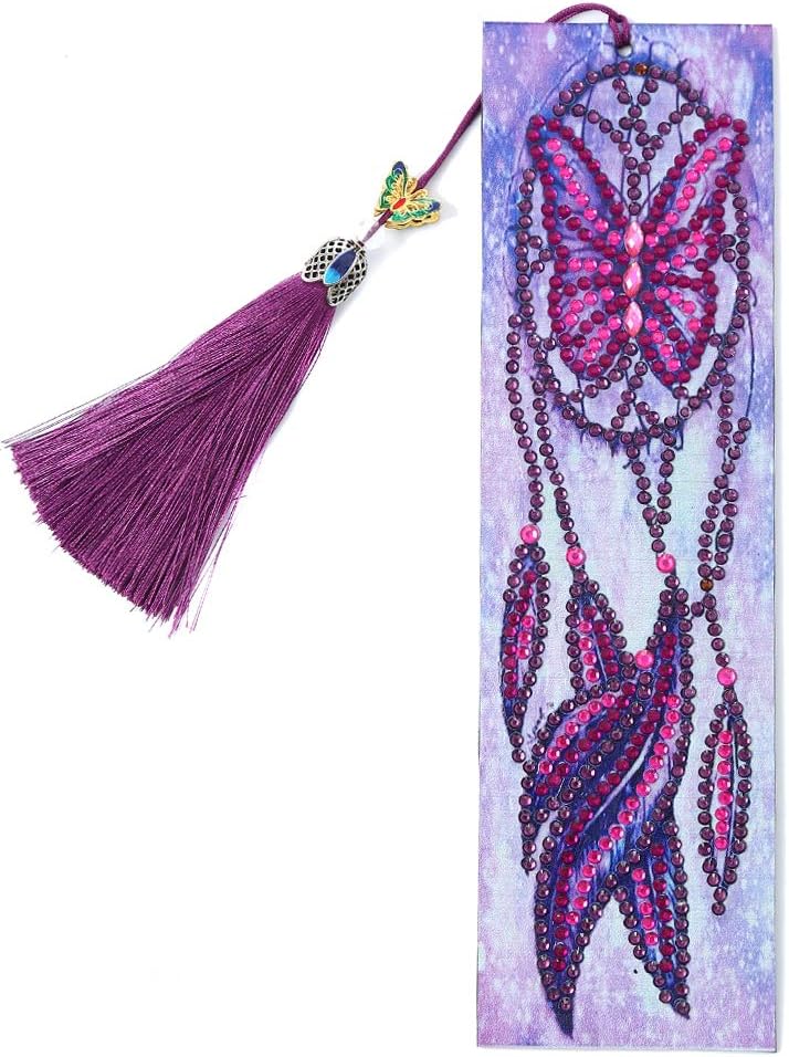 VETPW DIY Bookmark, 5D Diamond Rhinestone Painting Bookmark, Paint by Numbers Kit