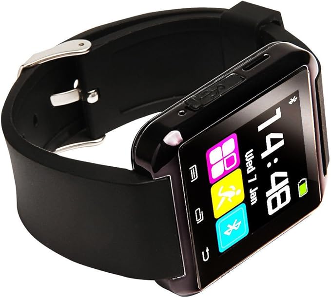 U8 Bluetooth Smart Watch Wristwatch Phone with Camera Touch Screen for Android OS and iOS Smartphone Samsung Smartphone (Black)