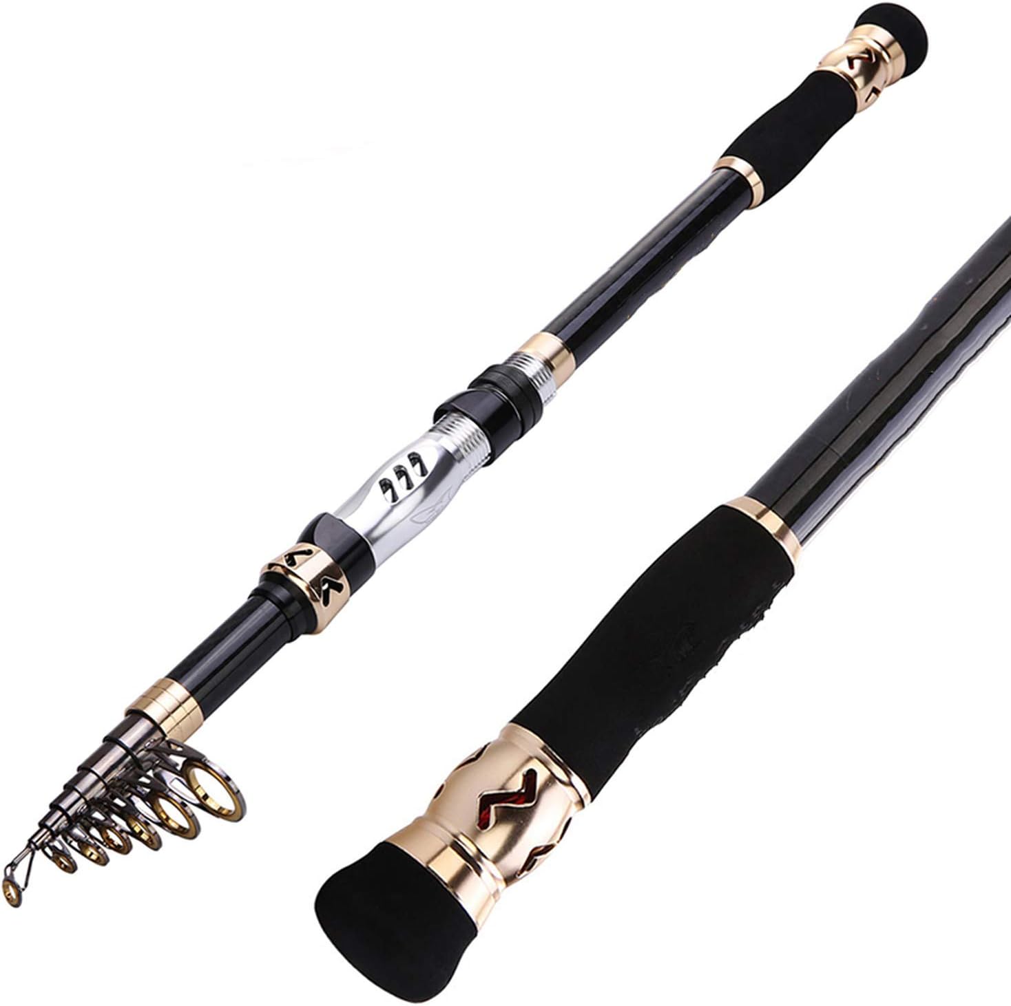 Green HX 1.83.6M Telescopic Fishing Rod Carbon Portable