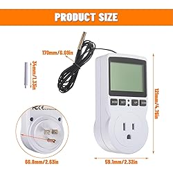 HUAREW 110V Backlit Digital Temperature