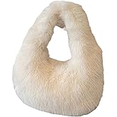 RoseSeek Women's Faux Fur Hand Bags Fuzzy Top Handle Shoulder Bag Cute Hand Purse