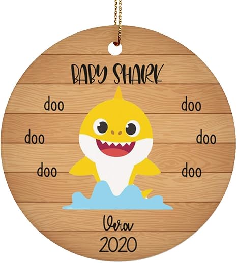personalized baby shark ornament