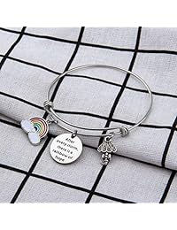 Pulsera inspiradora para regalo de animación después de cada tormenta hay un arcoíris de la esperanza arcoíris pulsera de abalorios de joyería conmemorativa regalo para ella