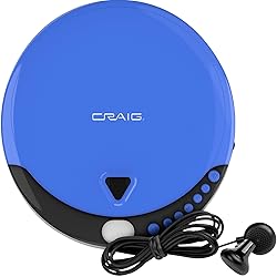 Craig CD2808-BL Personal CD Player with Headphones