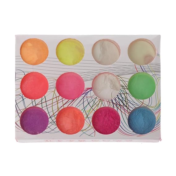 Xuniu 12 Farben neon Fluoreszierende Pulver Glow in Dark Pulver Pigment für schmuck DIY kit