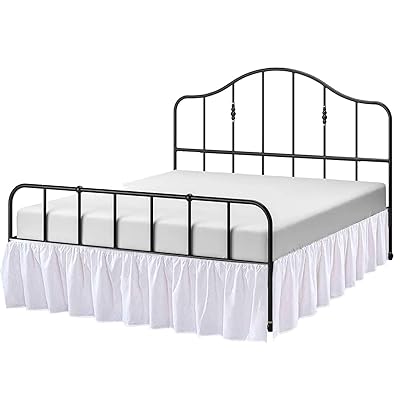 Amazon Split Corner Bed Skirt Queen White Ruffled Bed Skirt With