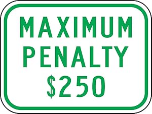 Accuform FRA246RA Engineer-Grade Reflective Aluminum Handicapped Parking Supplemental Sign (North Carolina), Legend