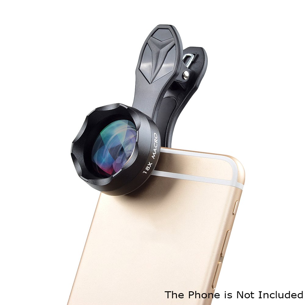 Hopezone 3 in 1 Professional HD Camera Lens Kit 18X Macro Lens, Clip-On Cell Phone Lens for iPhone 7/7 Plus/6s/6s Plus/6/5, Samsung & Most Smartphones