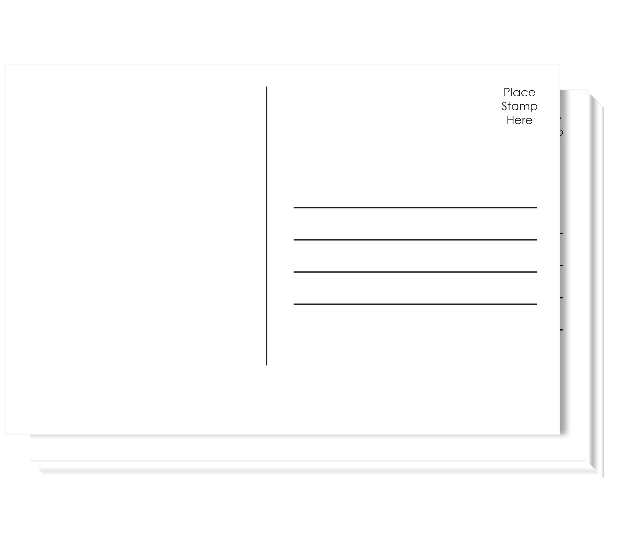 Set of 50 Brown Kraft Paper Blank Postcards Pack Self