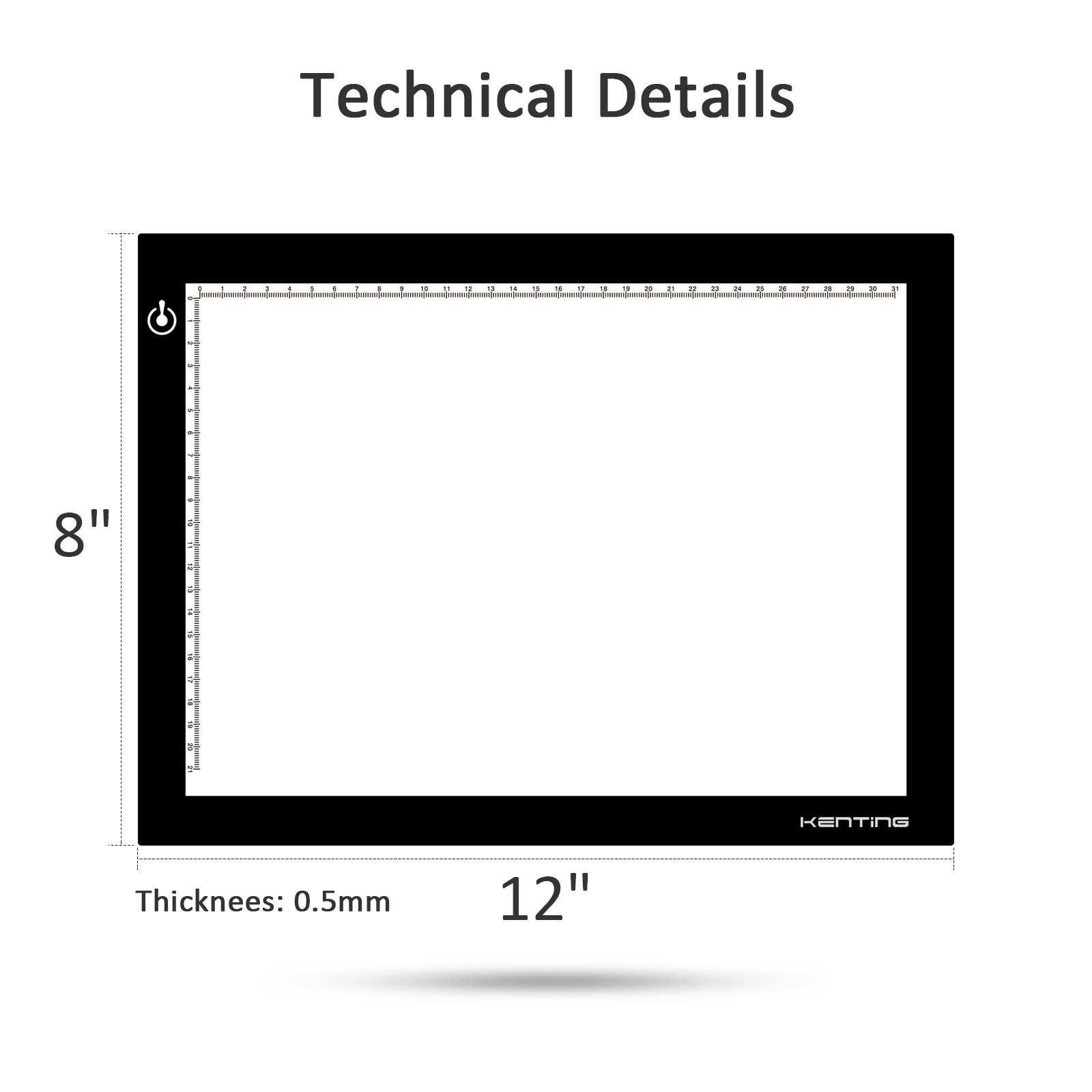 Kenting Magnetic K4M Portable LED Tracing Light Pad Light Box Light Table USB Powered Drawing Board Tattoo Pad for Animation, Sketching, Designing, Stenciling X-Ray Viewing …