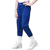 QBK 2T-13Years Girls' Softball Pants Kids' Youth Boys' Baseball Practice Pant Toddler tee Ball Pants