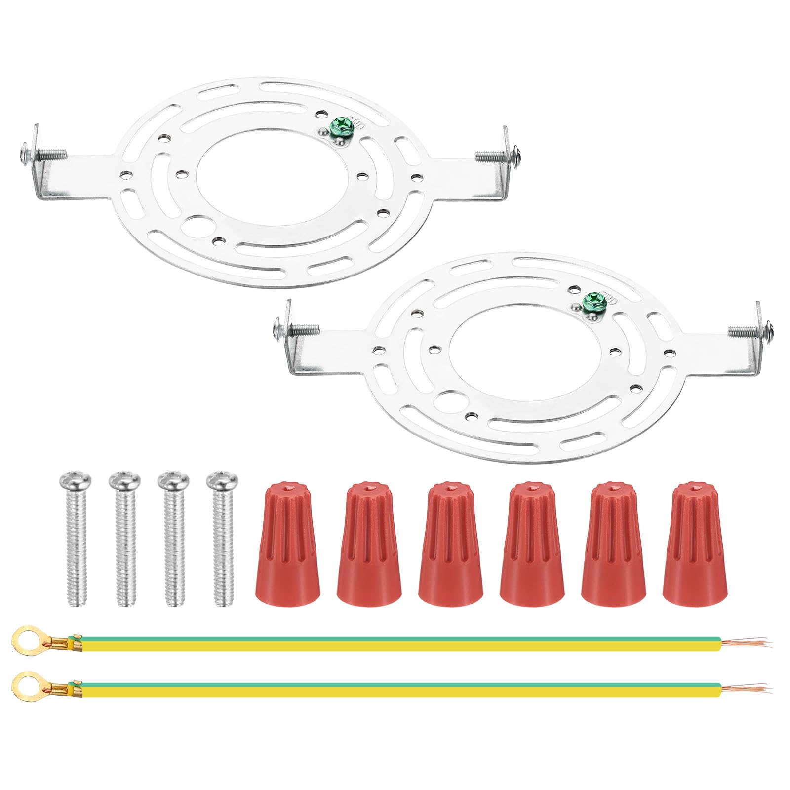 PATIKIL 145mm (5.71") Universal Light Fixture Mounting Bracket Kit, 2 Set Light Crossbar Round Ceiling Plate with Screw for Wall Light Ceiling Light Pendant Chandelier