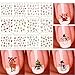 Fashionclubs Christmas Snowflake Snowman 3D DIY Nail Art Stickers,12 Sheets Random Color