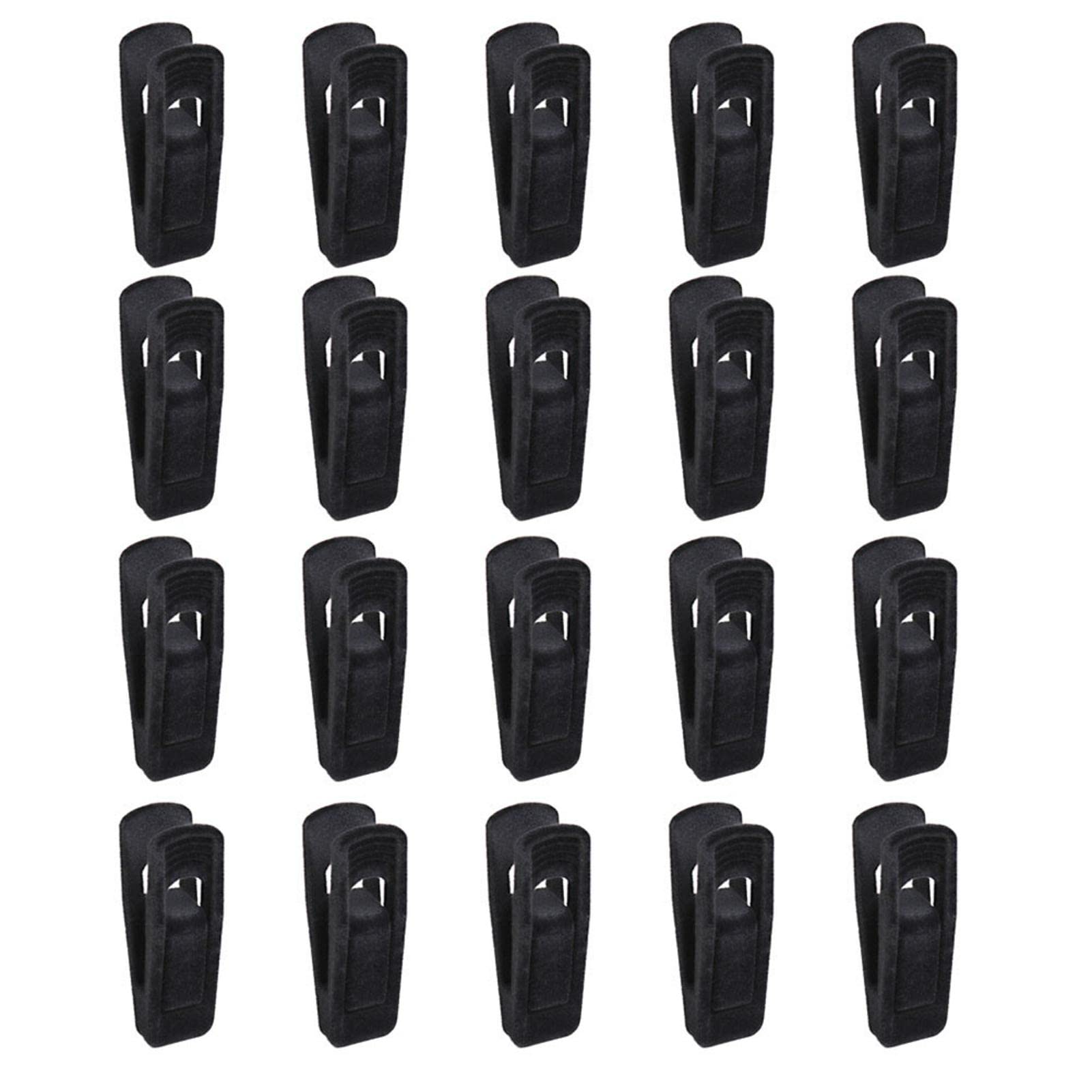 Lam-lord 20 pcs Velvet Hangers Clips for Thin Velvet Hangers, Strong Finger Clip Home Drying Rack Non-Slip Removable Artificial Velvet Flocked Clothes Clips for Towel Coat Pants Skirt Hanger(Black)