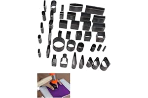 XILEWHZF 39 Shape Style Hollow Hole Puncher Leather Punching Tool,Leather die,Mold Punching Die Set for Handmade DIY Leather Craft