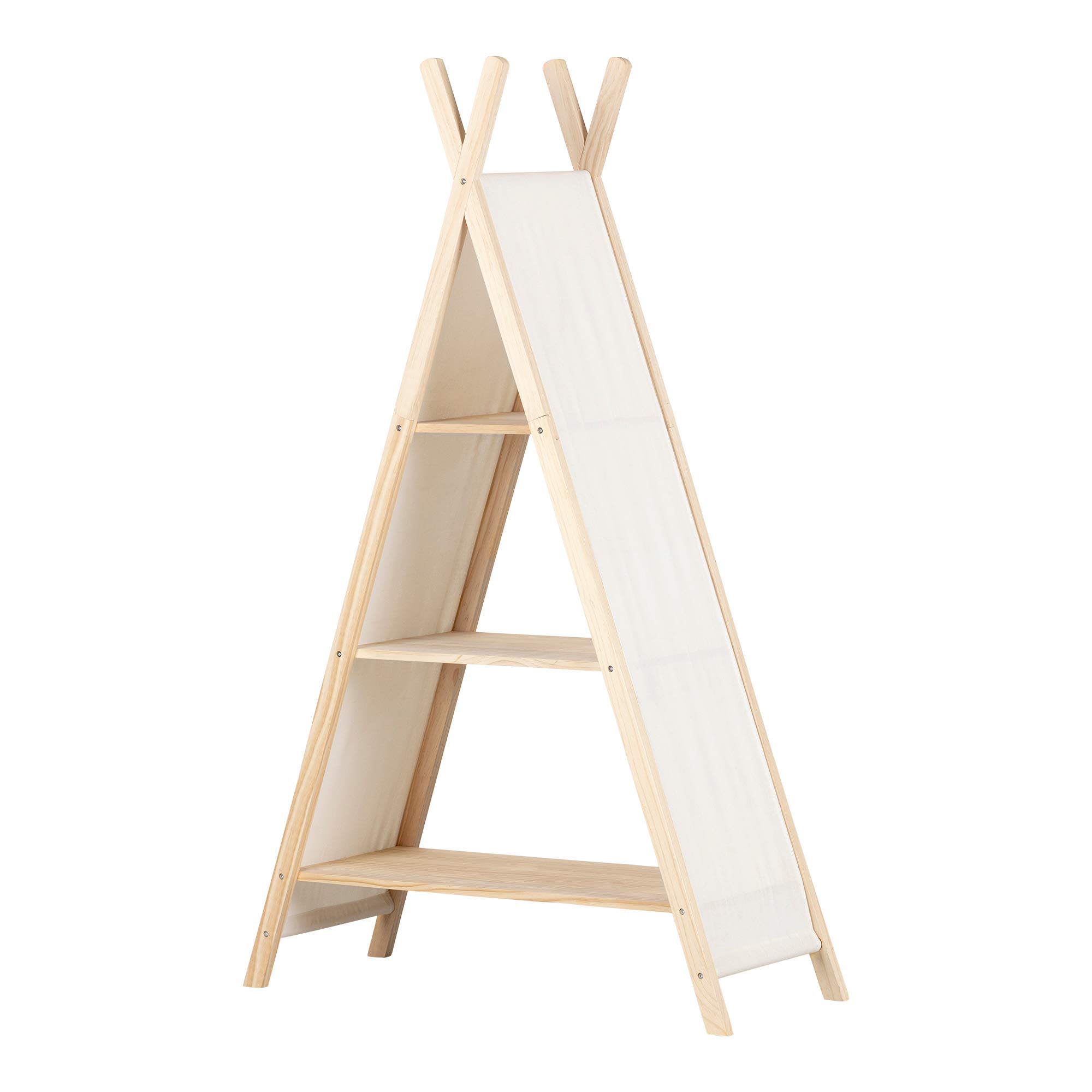 South Shore Sweedi Teepee Shelving Unit-Natural Cotton and Pine