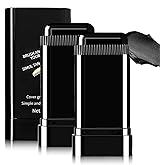 Safe and Convenient Comb Hair Dye Stick, White Hair Cover Stick, 2-in-1 Convenient Instant Dyeing, Waterproof and Sweat Proof, Quick Root Dressing (Black) c