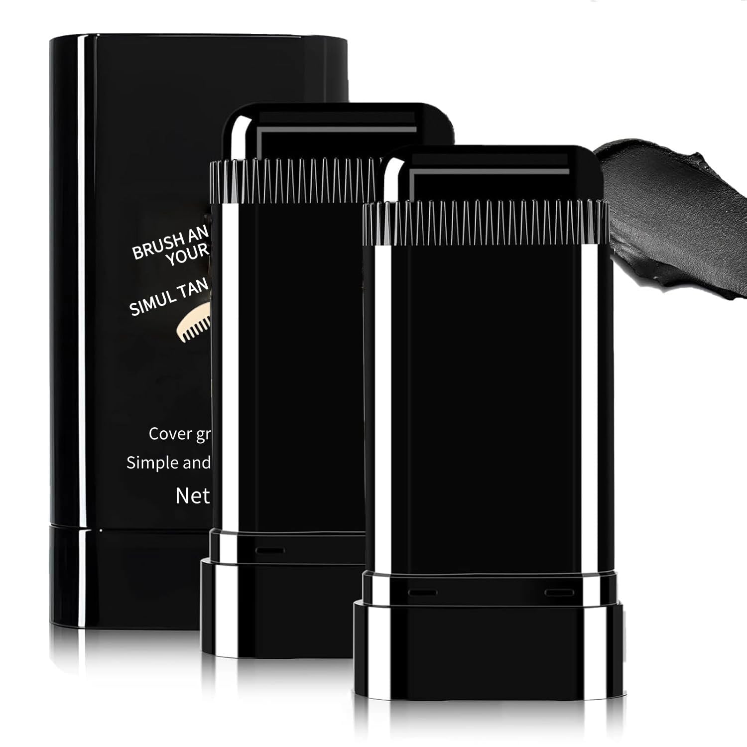 Photo 1 of Safe and Convenient Comb Hair Dye Stick, White Hair Cover Stick, 2-in-1 Convenient Instant Dyeing, Waterproof and Sweat Proof, Quick Root Dressing (Black) c