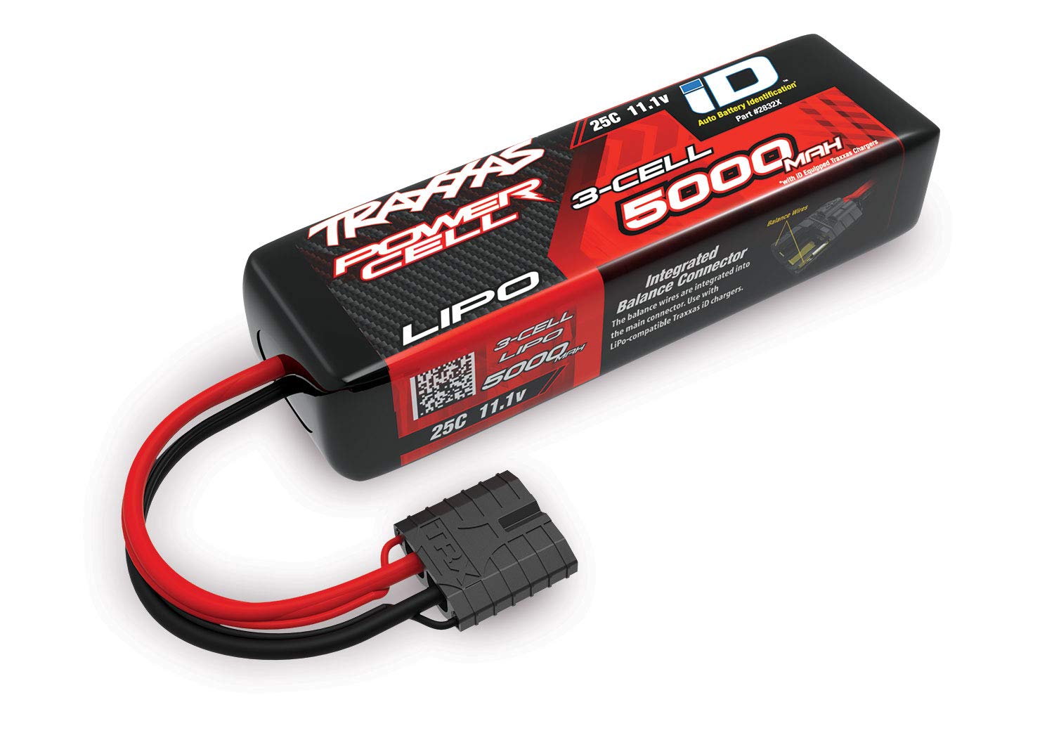 Traxxas TRA2832X 2832X 3S 11.1V 5000mAh 3 Cell LiPo Battery, Short