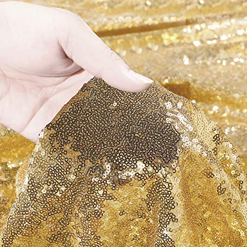BSFTPA Sequin Table Runner for Party Event Decorations (Gold, 12"x72")