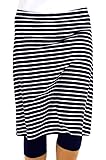 MicosuzaWomens Skirted Swim Capris Sun Protective UPF 50+ Swimming Tight with Attached Skirt Sport Leggings