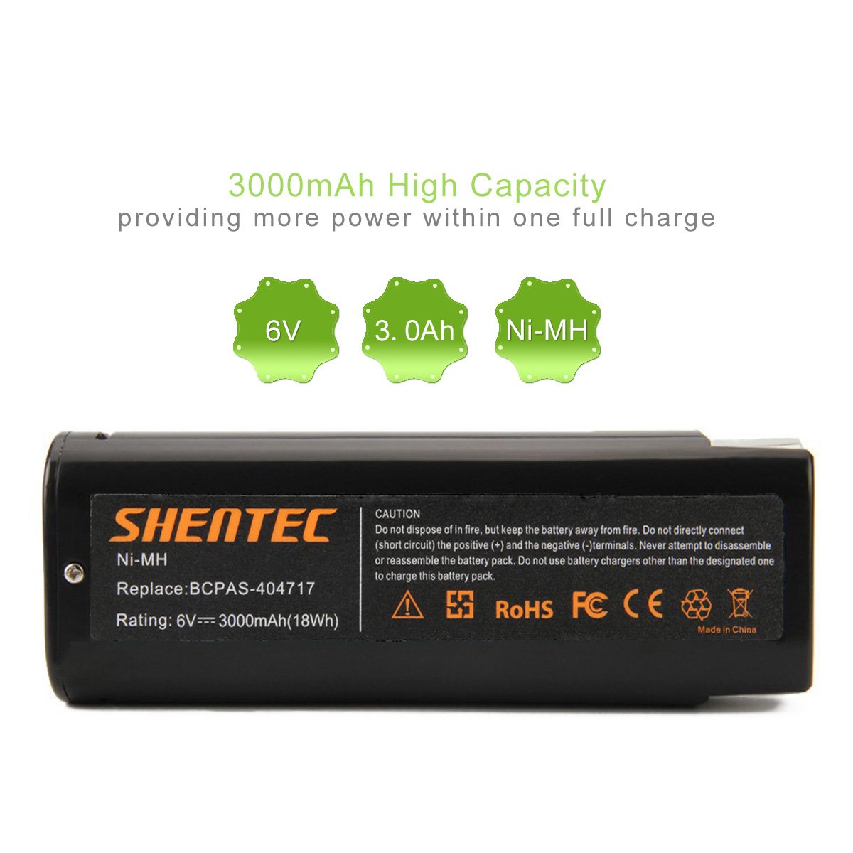 2-Pack 4000mAh 6V Ni-MH Battery For Paslode Cordless Tools - Replaces 404717, B20544E & More