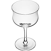 Restaurantware-Vetri 8 Ounce Bar Glasses, 6 Dishwashable Martini Glasses - No Lead, Long Stemmed, Clear Glass Cocktail Drinkware, For Hosting Parties, Serve Wine, Margarita, Cosmopolitan, And More
