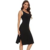 MANCYFIT Full Slip for Women Under Dress Slip Sleeveless Tank Top Dress Wide Straps