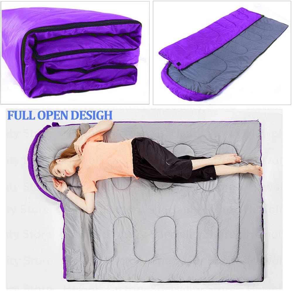 Sleeping Bag, Lightweight 3 Season Weather Sleep Bags for Kids Adults Girls Women, Microfiber Filled 5-20 Degree for Backpacking/Hiking/Camping/Mountaineering with Compression Sack : Sports & Outdoors