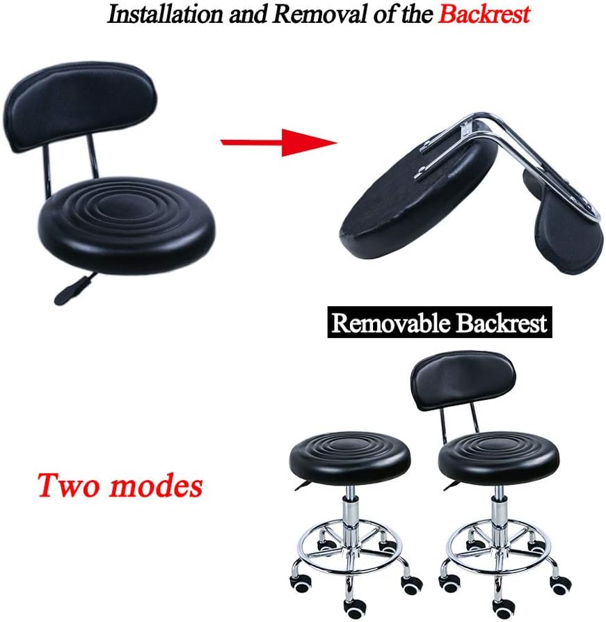 Swivel Salon Stool Chair,PBOHUZ Backrest Adjustable Hydraulic Chair with Rolling Wheels for Beauty Salon Spa Tattoo Massage Dental Clinic Office Art Studio …: Kitchen & Dining