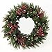 Cordless LED Pre-lit Cone & Berry Christmas Wreath