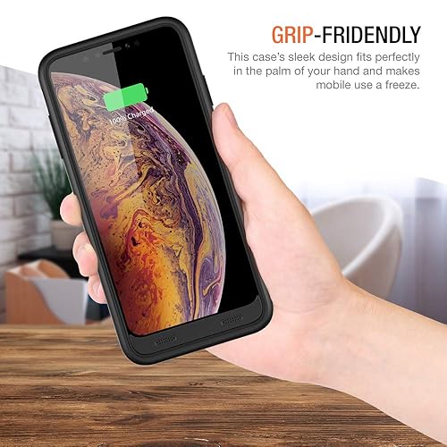 Trianium Atomic Pro 3500mAh Battery Case Compatible with Apple iPhone Xs  Max Case with Qi Wireless Char