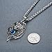 Aoiy Men's Stainless Steel Tribal Wolf Biker Pendant Necklace, 24