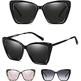 GMKATEYE Oversized Cat Eye Sunglasses for Women, UV400 Pretection Trendy Stylish Cateye Shades for Beach Holiday Driving