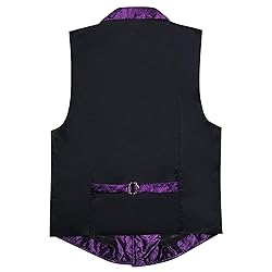 Barry.Wang Dark Purple Paisley Victorian Vest Loki