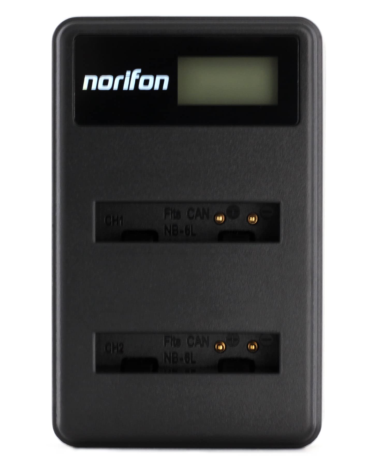 Norifon NB-6L Dual Channel LCD USB Charger for Canon PowerShot SX530 HS, SX610 HS, SX710 HS, SD1200 IS, SD1300 IS, S120 IXY 10S IXY 30S Camera and More