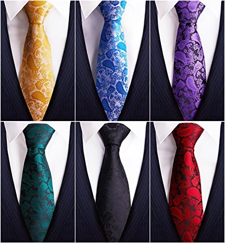 Cyparissus Necktie Neckties for men Necktie Set Coral Woven Jacquard Ties 6 PCS
