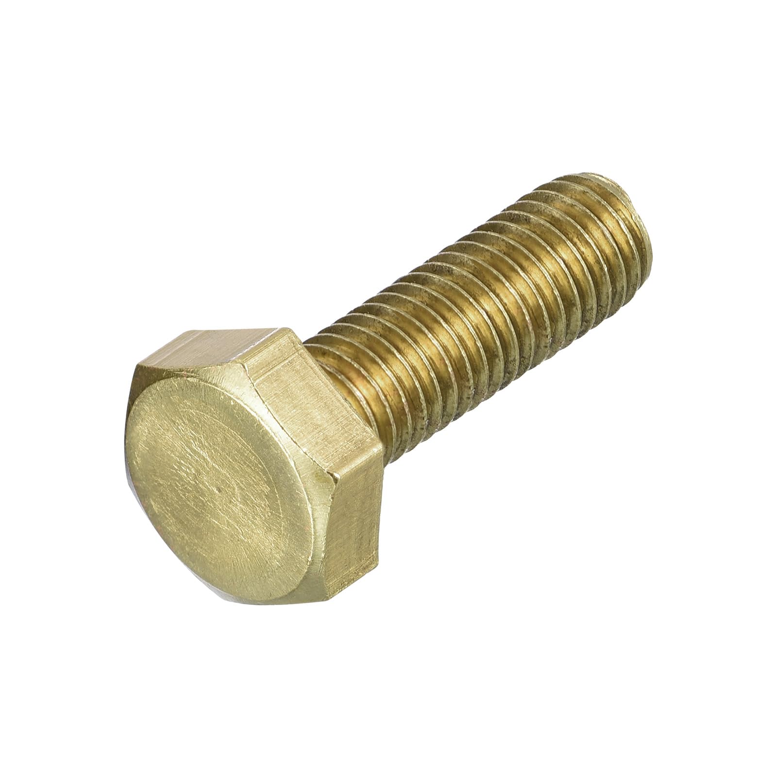 METALLIXITY Hex Head Screw Bolt (M10-1.5x35mm) 1Pcs, Brass Fully Threaded Solid Brass Hex Bolts Machine Screws - for Machinery Repair — image 1