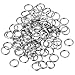 EBOOT 100 Pieces Split Rings Set Mini Key Chain Ring Metal Key Rings, Silvery (0.39 Inch)